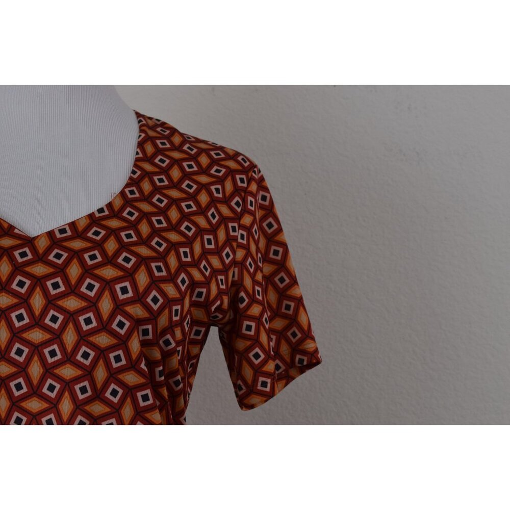 Vintage 80s Polyester Geometric Top - Picture 7 of 11